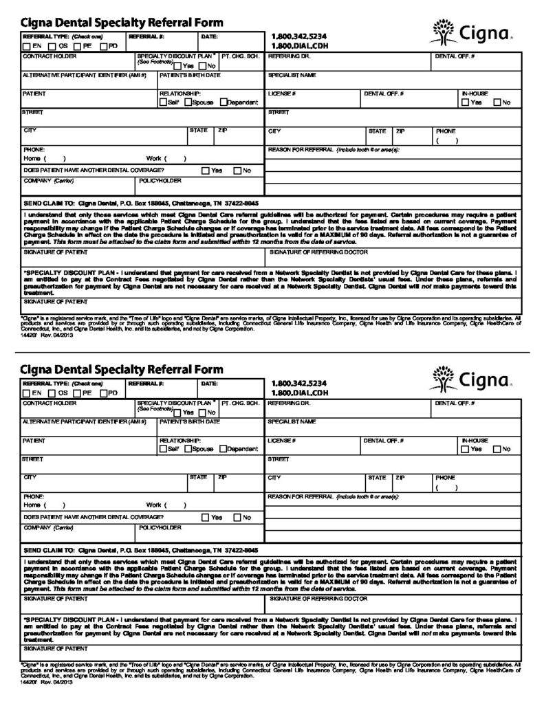 Deltacare Specialty Referral Form